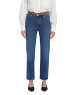 Frame Pixie Le Sleek High Rise Straight Leg Jeans in Femma