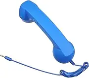 TOGEVAL Retro Telephone Handset Radiation Receiver Adjustable Tone Compatible with All Devices Design Blue Color
