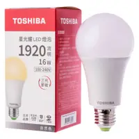 在飛比找特力屋線上購物優惠-TOSHIBA 星光耀16W LED燈泡 自然色