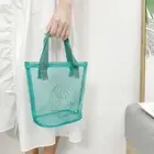 Transparent Makeup Case Mesh Handle Bag Portable Beach Bags Outdoor