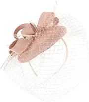 [ANDRESLAD] Women Fascinator Headband with Mesh Veil Elegant Banquet Headdress for Tea Parties Proms and Themed Events Lightweight and Comfortable Hair Accessory