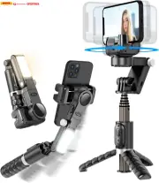 Selfie Stick Gimbal Stabilizer, Light Weight Auto Balance 1-Axis Stabilizer for