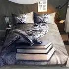 Pen Owl Quilt Duvet Doona Cover Set Single/Double/Queen/King Size Bed Linen