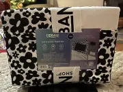 Urban Shop 6 Piece Black and White Floral Mix and Match Sheet Set, Twin/XL