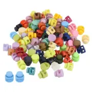 14mm Cord Locks Set, 100 Pack Round Double Hole Multicolor Spring Toggle Stopper
