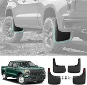 JTYZSM Mud Flaps for 2019-2024 Chevy Silverado 1500 No Drill Splash Guards Front & Rear Truck Mud Guards Set for Chevrolet Silverado Accessories(NOT FITS ZR2/ LT Trail Boss/Custom Trail Boss)
