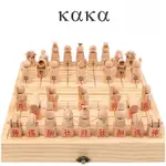 木製中國3D立體象棋中國象棋套裝兒童學生象棋盤配象棋培訓【KAKA】