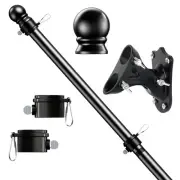5 FT Flag Pole Kit, Tangle Free Spinning Weather Resistant Rustproof Stainles...