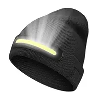 [Generico] LED Beanie Hat, LED Flashlight Hat, Rechargeable LED Beanie, USB Beanie Hat, LED Headlamp Hat, Unisex LED Beanie, Warm LED Hat, LED Light Beanie, Winter LED Hat, LED Hat for Running, Black