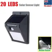 20 Led Solar Sensor Light PIR Motion Detection Security Outdoor Garden Lamp 20