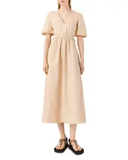 Maje Linen Maxi Dress