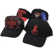 4 Pack AFL Essendon Bomber Football Supporter Adult OSFM Logo Caps