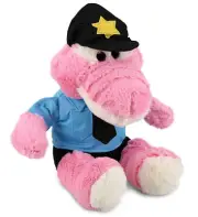 DolliBu Alligator Police Officer Plush Toy Stuffed Animal in Cop Outfit, 12 Inch