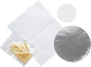 KitchenCraft Jam Pot Covers Set, 24 Wax Discs for Jam Jars with Covers and Labels, Tight Seal, 24 Uses Set, Multi-Colour, 1 lbs