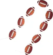 Happyyami 8pcs Rugby Flag Baseball Decoration Spiral Football Sports Football Sequin Football Sports Banners Flag Banners Football Accessories Football Flag Brown Paper
