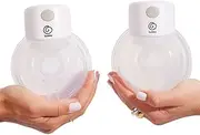 Bubka OG Wearable Electric Hands-Free Breast Pump Double with All Flange Sizes (15mm, 17mm, 19mm, 21mm, 24mm and 27mm Flanges) Elegant White