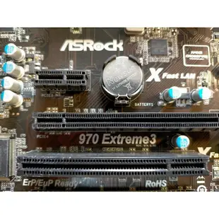 A.AM3+主機板-華擎970 Extreme3 DDR3雙通道 高傳導固態電容 八核心 7.1 聲道 直購價1280