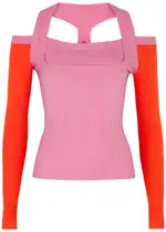 Gimaguas Latte Cut-out Knitted Jumper - Pink - L (UK14 / L) L (UK14 / L)