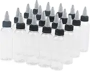 Baosity 20 Pcs Plastic Empty Liquid Solvent Bottles With Twist Top Caps Leak Proof - 60ml