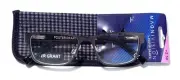 Foster Grant Bryce Gunmetal/Black Men's Square Reading Glasses ~ Choose Strength