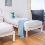 Mingus Timber Bed Frame/Pine Wood/Easy Assembly/White