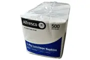 500 X Alfresco Folded Luncheon Napkins White 1 Ply
