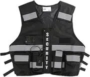 [SECTA] The Ultimate Security Vest - Hi-Vis Black - 2XL-4XL - Expandable