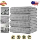 Luxurious Microfiber Quick Dry Bath Towel Set 60x30 in - 4 Lint-Free Light Gray