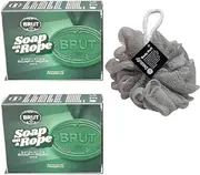 Soap on Rope 150g Original Authentic Fragrance, 2 Soap Bars With Free Beauty Body Puff (Any Colour)