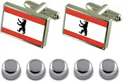 [Select Gifts] Shirt Dress Studs Berlin City Germany Flag Cufflinks
