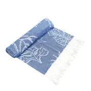 J.Elliot Home Coral Turkish Towel 90x180cm Dusty Blue & White Modern Home Decor