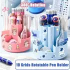 7/10 Grids Pen Container Plastic Stationery Storage Box Desktop Organizer Gift