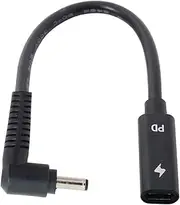 [cablecc] Type C USB-C Female Input to DC 4.0x1.3mm Power PD Charge Cable fit for Laptop 18-20V