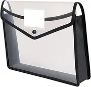 Clear Document Holder with Snap Closure File Wallet for Office Organization and Student Use Water and Scratch Resistant for Important Document Storage