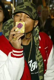 Producer Pharrell Williams at Brit Awards 2004 at Earls Court 2 o- 2004 Photo 1