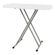 Flash Furniture 30" Plastic Folding TV Tray/Laptop Table in Granite White