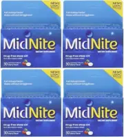 Midnite Sleep Aid for Occasional Sleeplessness, 30 Chewable Cherry Tablets Each