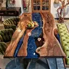 Elegant Epoxy Resin Dining Table Top River Console Bar Counter Desk Modern Arts