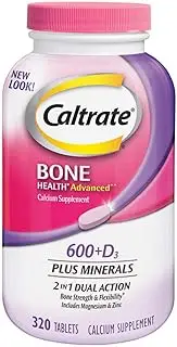 Caltrate Caltrate 600+D3 Plus Minerals Calcium & Vitamin D3 Supplement Tablet, 600mg (320 ct.)