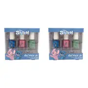 6pc Disney Stitch Nail Polish Kids Pamper Accessory Gift Box Set w/ Nail File