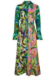 Alemais Yvette Printed Linen Maxi Dress - Multicoloured - 10 (UK10 / S) 10 (UK10 / S)