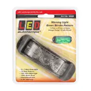 LED Autolamps Green Emergency Warning Light 3 LED Flashing Lamp 12-24V Blister