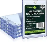 Magnetic Holder for 35pt Standard Size Cards - UV Protection, Secure Close, Trading & Display Cases for Sports, Baseball, and Basketball Collectibles (5 Pack)