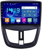 Car Video Player Navigator is Suitable Compatible for Peugeot 207 car reversing Video Big Screen DVD Android 9 car GPS Navigator 4G + 64G