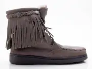 Minnetonka Damen Stiefel Boots 3431T 189042-006-05 grau