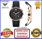 Emporio Armani AR5905 Sportivo Rose Gold, Black and Silicone Mens Chrono Watch