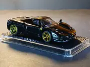 Burago 1:64 Ferrari Enzo Black 1/1 Diecast All Metal Model Car w/ Display Case