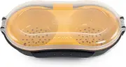 Dexas Duo Egg Cooker/Microwave Egg Poacher,Black/Yellow,GEC2-1235-432