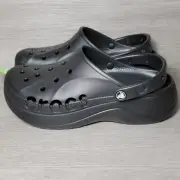 Crocs Women's Baya Platform Clog Comfort Slip On Sandal Shoes Size 11 Black New