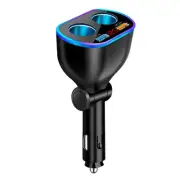 12V 2 Way QC3.0 Car Cigarette Lighter Socket Splitter Dual USB Charger Adapter b